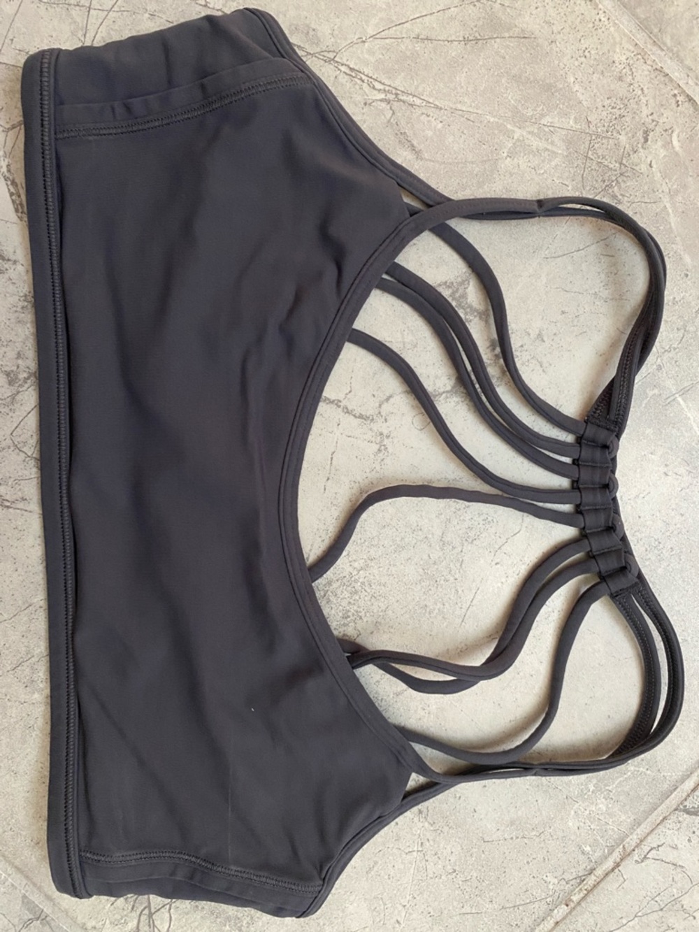 Lululemon Gray Strappy Sports Bra